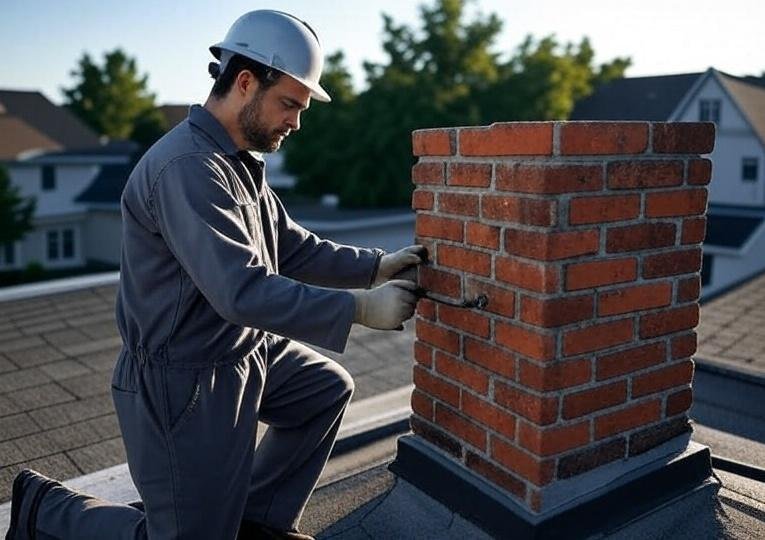 Chimney Repair Specialist at Work